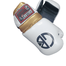 Martial Arts Equipment Sparring Gear Taekwondo Hand Protectors Gloves White/Gold